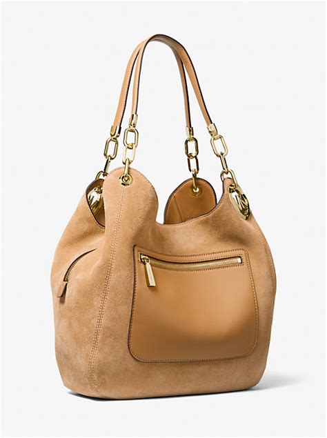 michael kors suede handbags|Michael Kors lillie shoulder bag.